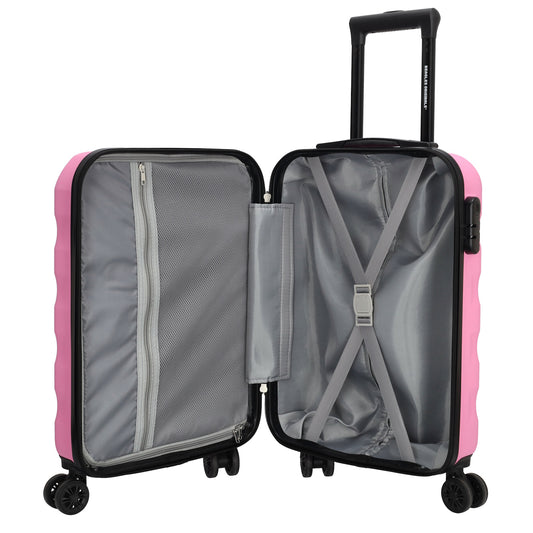 Reisetrolley|Handgepäck in Rosa mit 4-Rad aus ABS - leder-accessoires.com