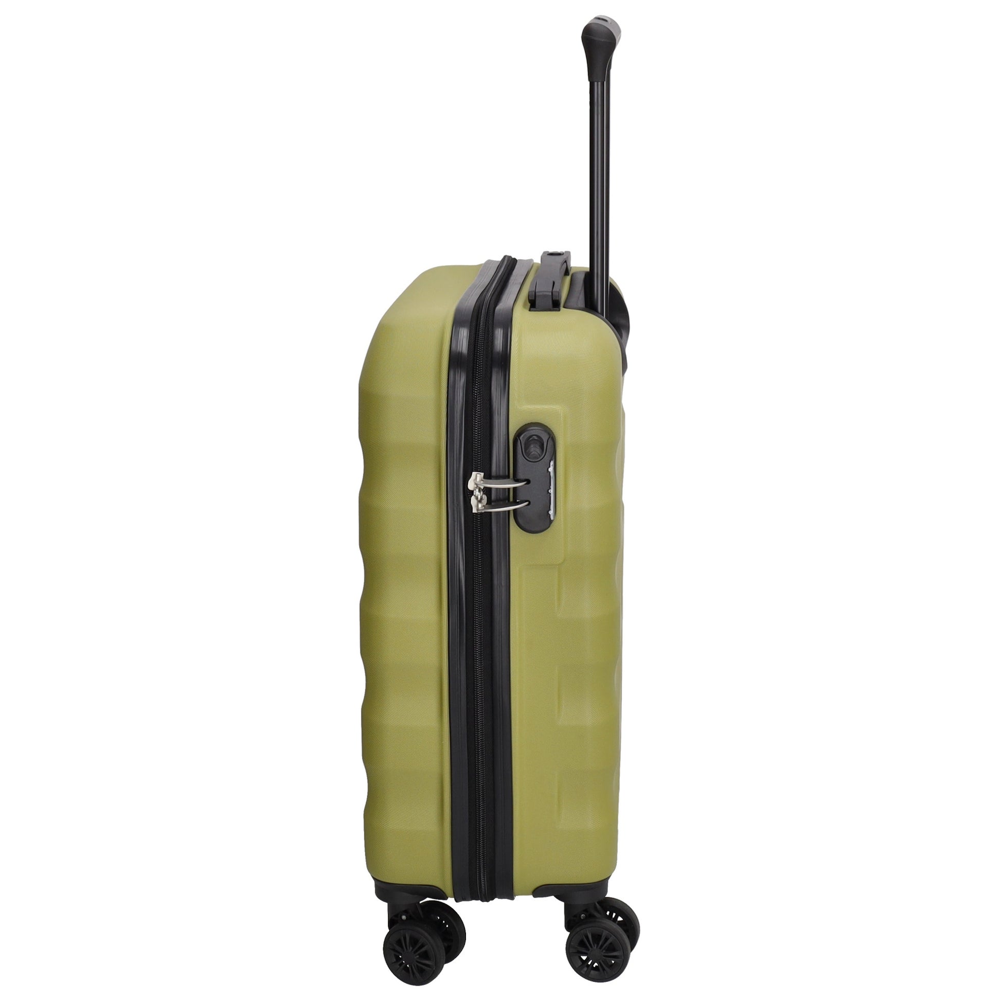 Reisetrolley|Handgepäck in Olivgrün mit 4-Rad aus ABS - leder-accessoires.com