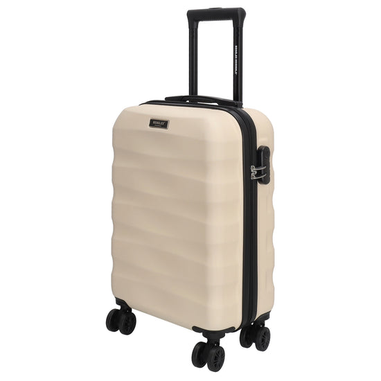 Reisetrolley|Handgepäck in Beige mit 4-Rad aus ABS - leder-accessoires.com