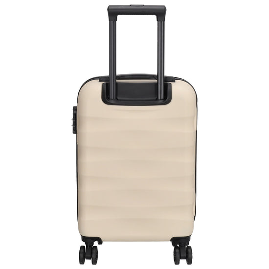 Reisetrolley|Handgepäck in Beige mit 4-Rad aus ABS - leder-accessoires.com