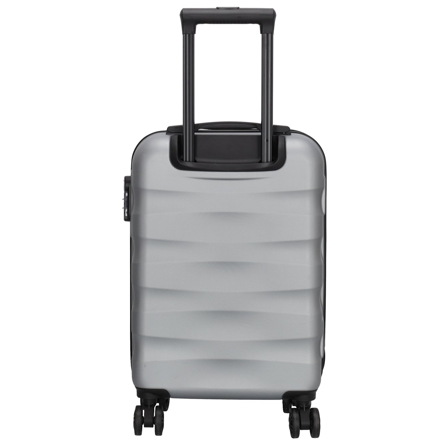 Reisetrolley|Handgepäck in Silber mit 4-Rad aus ABS
