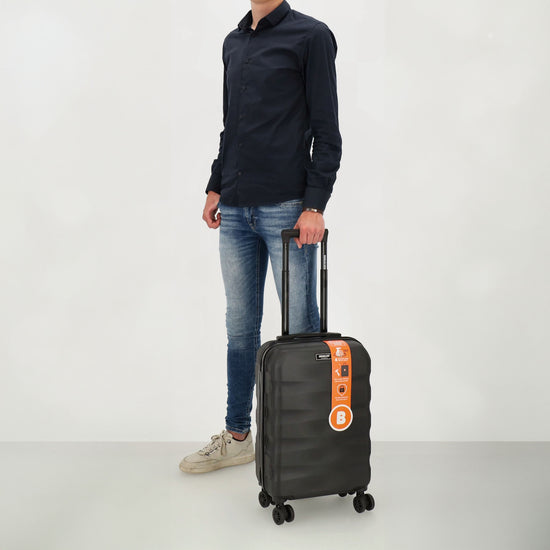 Reisetrolley|Handgepäck in Silber mit 4-Rad aus ABS - leder-accessoires.com