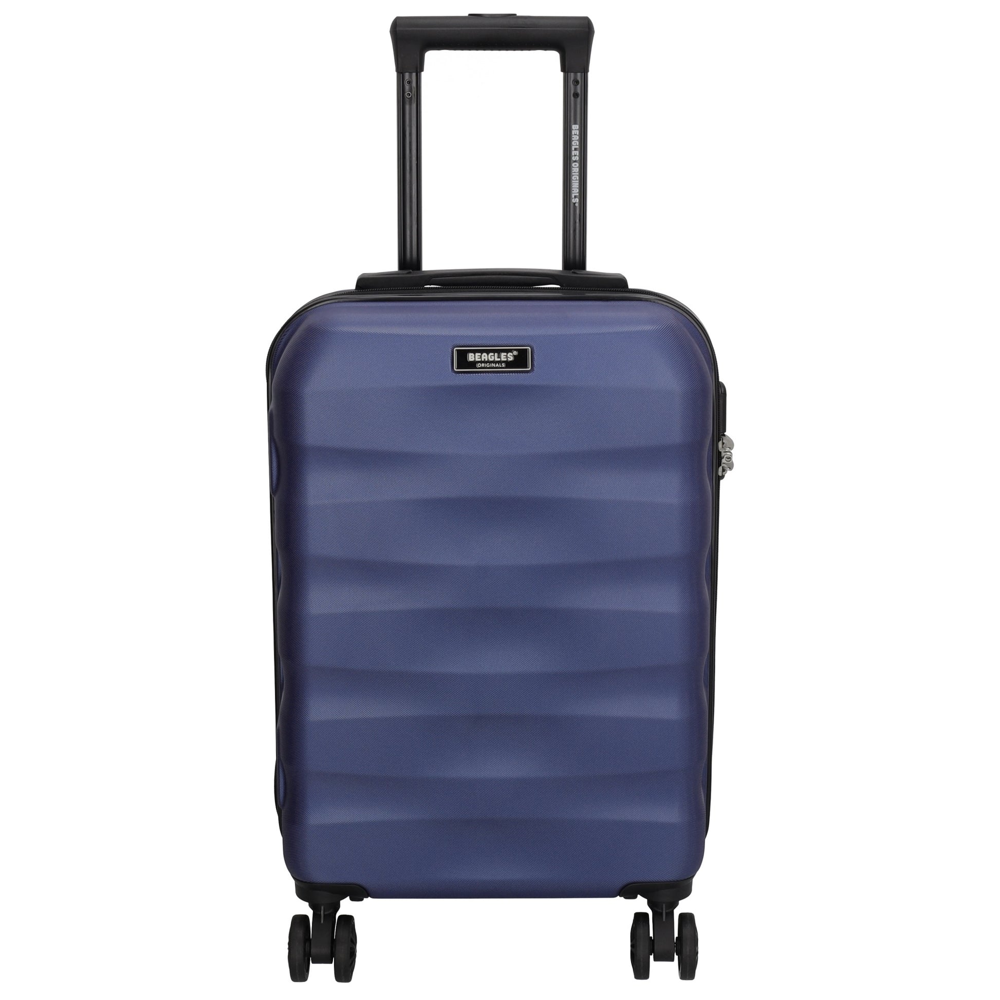 Reisetrolley|Handgepäck in Blau mit 4-Rad aus ABS - leder-accessoires.com