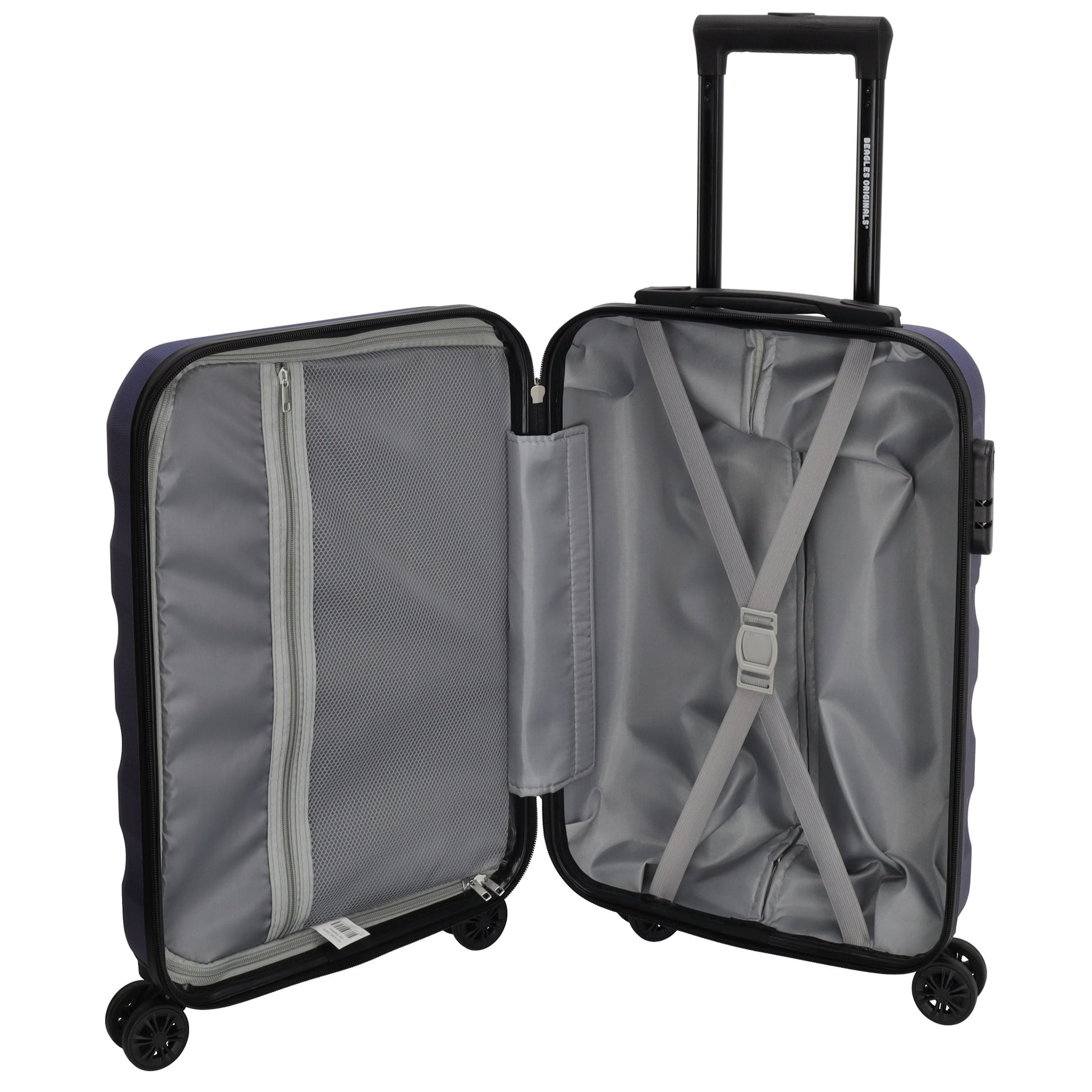 Reisetrolley|Handgepäck in Blau mit 4-Rad aus ABS - leder-accessoires.com