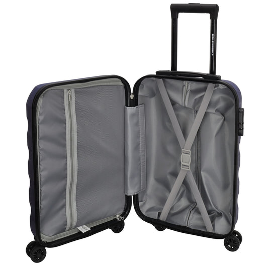 Reisetrolley|Handgepäck in Blau mit 4-Rad aus ABS - leder-accessoires.com