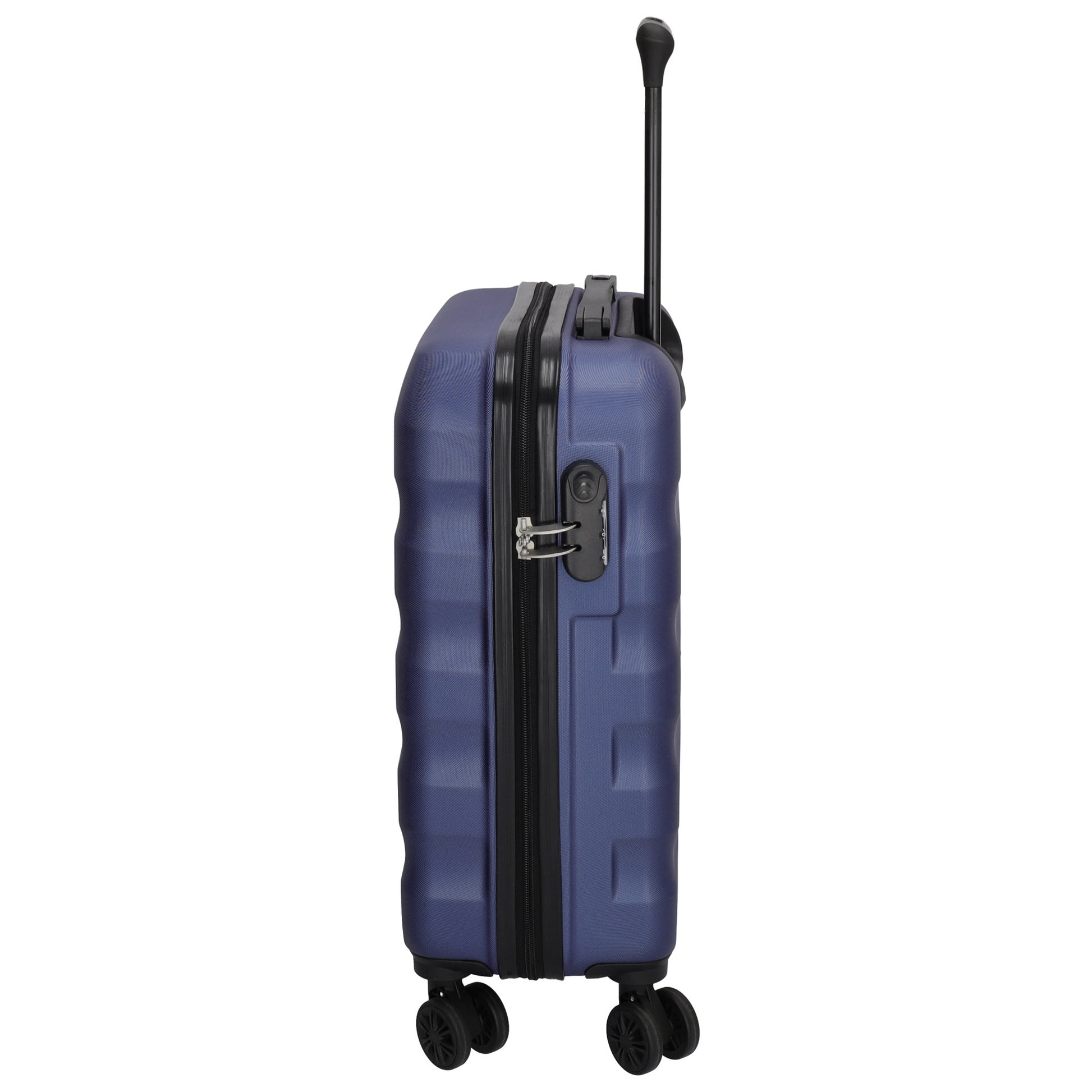 Reisetrolley|Handgepäck in Blau mit 4-Rad aus ABS - leder-accessoires.com