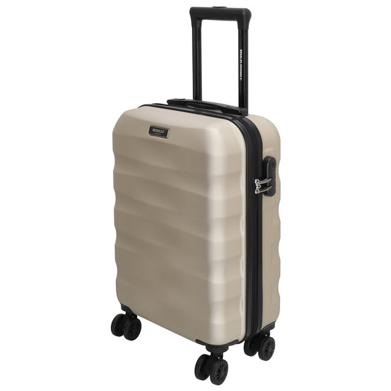 Reisetrolley|Handgepäck in Champagner mit 4-Rad aus ABS - leder-accessoires.com