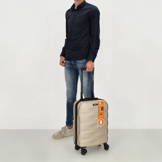 Reisetrolley|Handgepäck in Champagner mit 4-Rad aus ABS - leder-accessoires.com