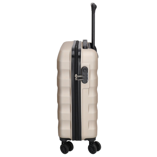 Reisetrolley|Handgepäck in Champagner mit 4-Rad aus ABS - leder-accessoires.com