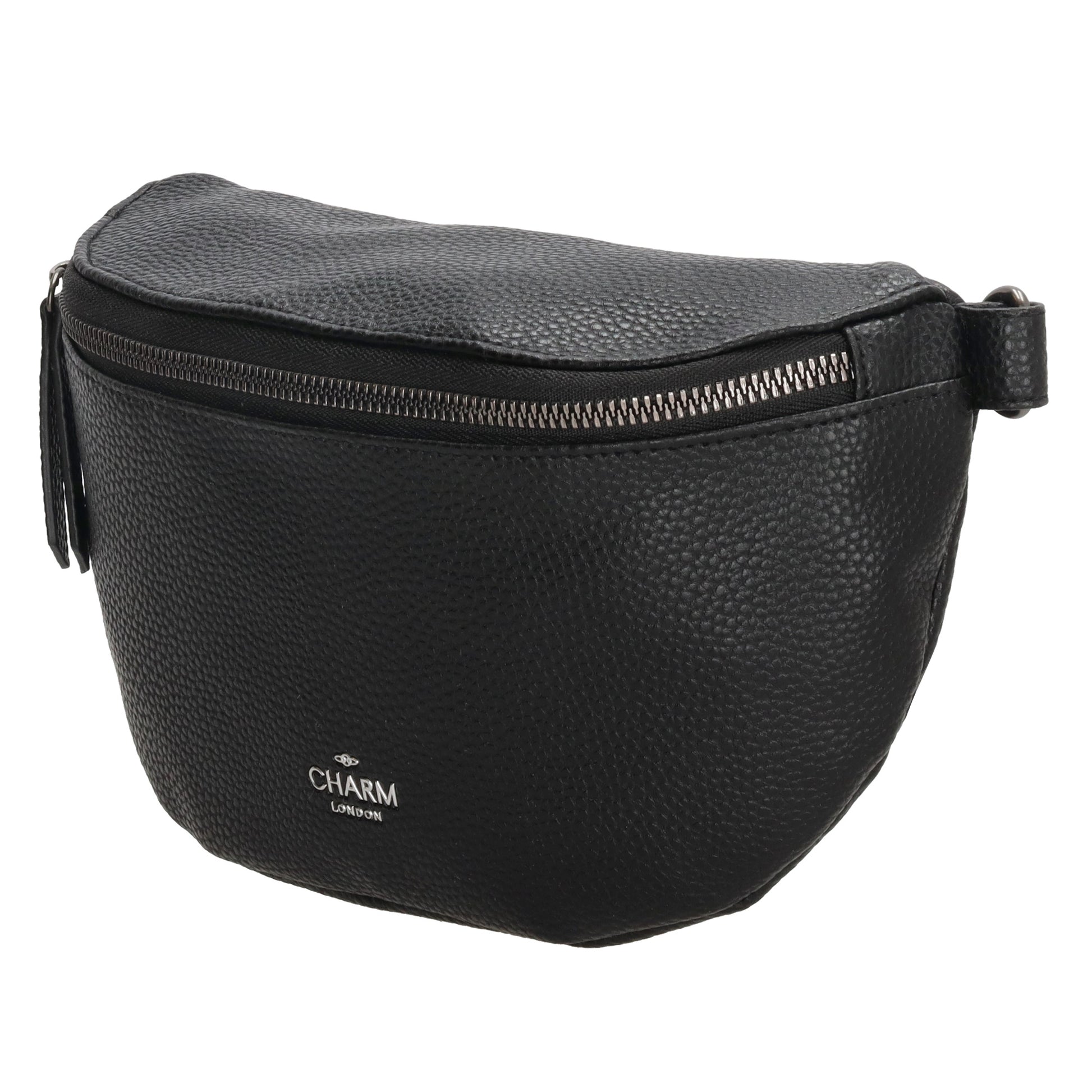 Bodybag 23,5 x 15cm in Lederoptik Schwarz - leder-accessoires.com