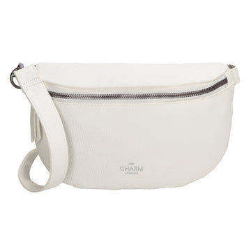 Bodybag 23,5 x 15cm in Lederoptik Weiß - leder-accessoires.com