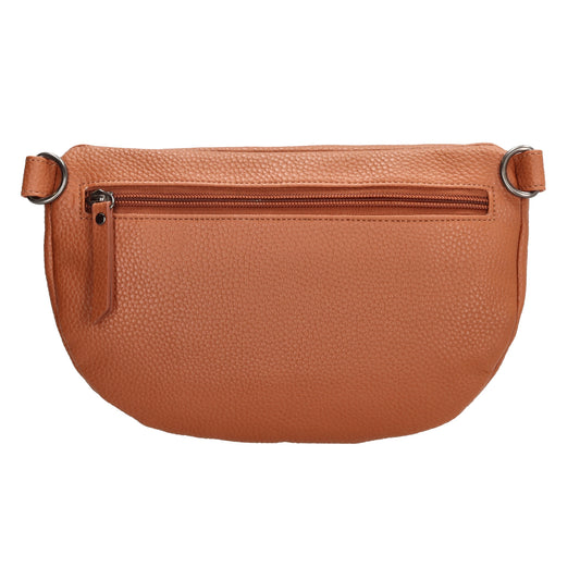 Bodybag 23,5 x 15cm in Lederoptik Cognac