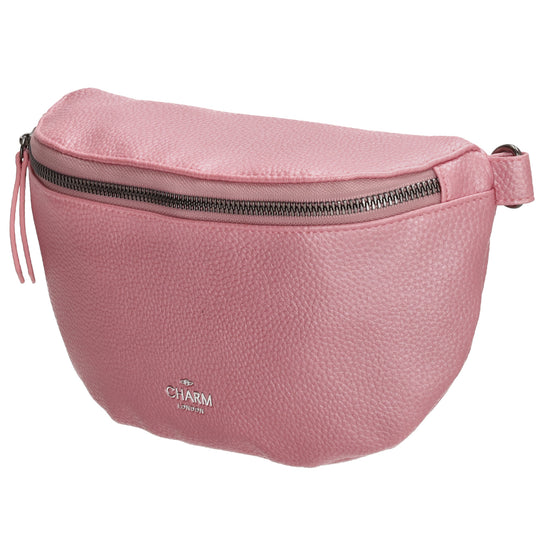 Bodybag 23,5 x 15cm in Lederoptik Rosa - leder-accessoires.com
