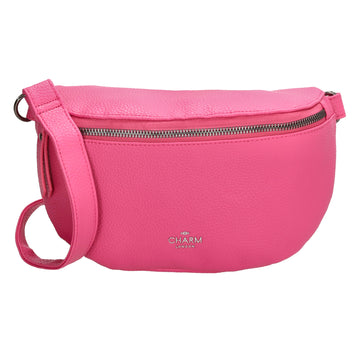 Bodybag 23,5 x 15cm in Lederoptik Pink| Fuchsia - leder-accessoires.com