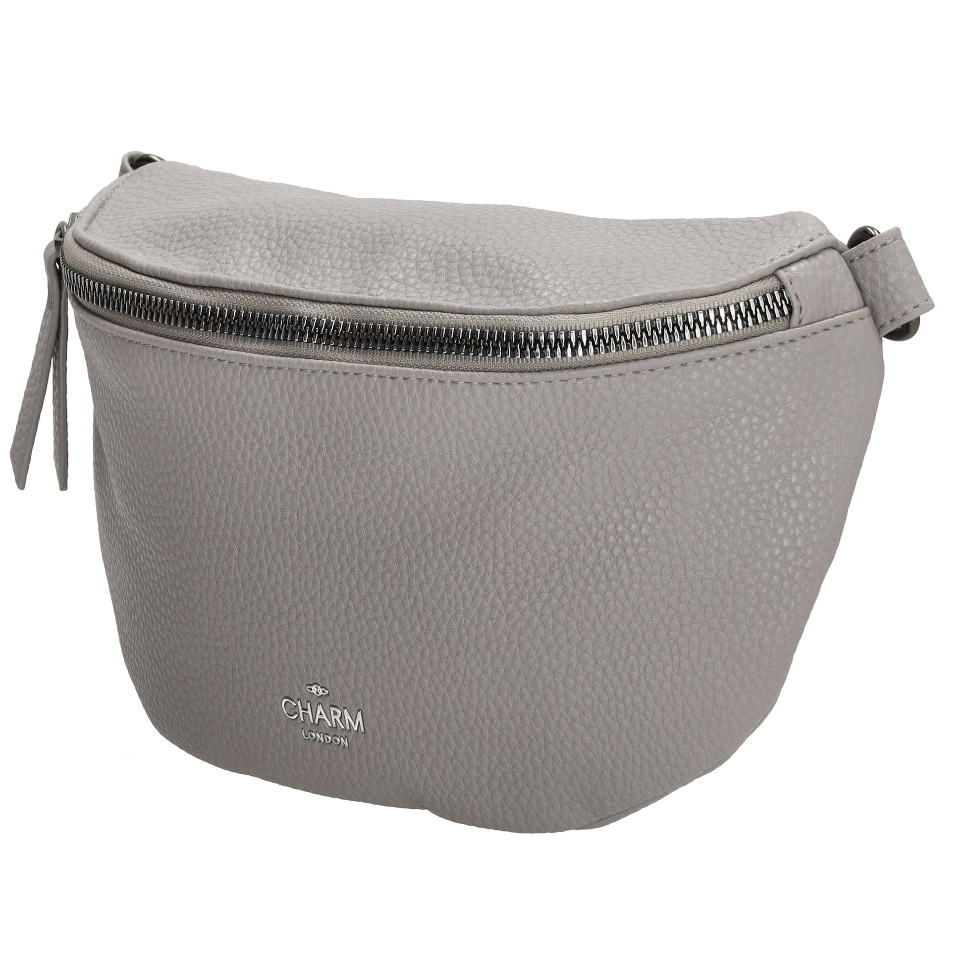 Bodybag 23,5 x 15cm in Lederoptik Grau - leder-accessoires.com