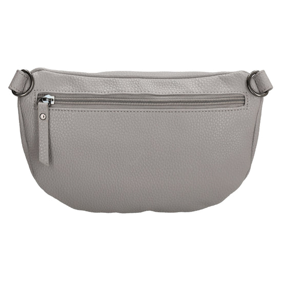 Bodybag 23,5 x 15cm in Lederoptik Grau - leder-accessoires.com