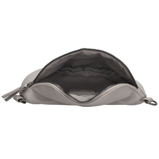 Bodybag 23,5 x 15cm in Lederoptik Grau - leder-accessoires.com