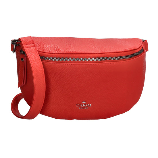 Bodybag 23,5 x 15cm in Lederoptik Rot - leder-accessoires.com