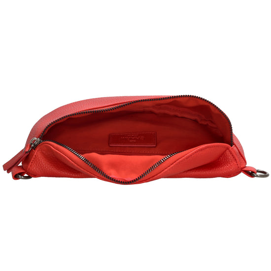 Bodybag 23,5 x 15cm in Lederoptik Rot - leder-accessoires.com