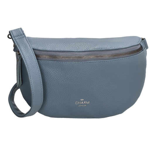 Bodybag 23,5 x 15cm in Lederoptik Jeansblau