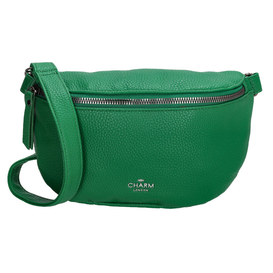 Bodybag 23,5 x 15cm in Lederoptik Grün - leder-accessoires.com