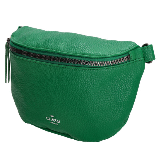 Bodybag 23,5 x 15cm in Lederoptik Grün - leder-accessoires.com