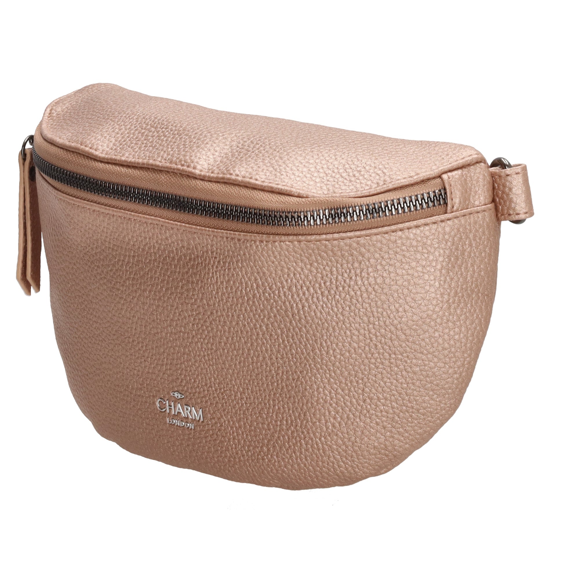 Bodybag 23,5 x 15cm in Lederoptik Rosegold - leder-accessoires.com
