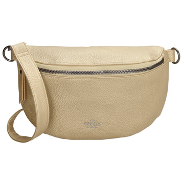 Bodybag 23,5 x 15cm in Lederoptik Gold - leder-accessoires.com