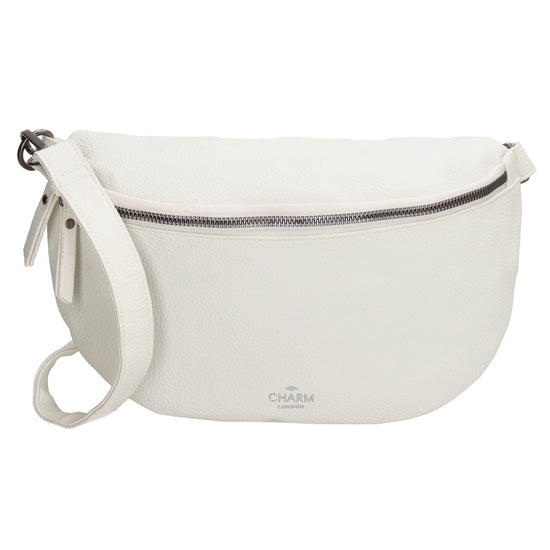 Bodybag 27,5 x 17cm in Lederoptik Weiß - leder-accessoires.com