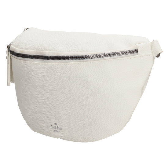 Bodybag 27,5 x 17cm in Lederoptik Weiß - leder-accessoires.com