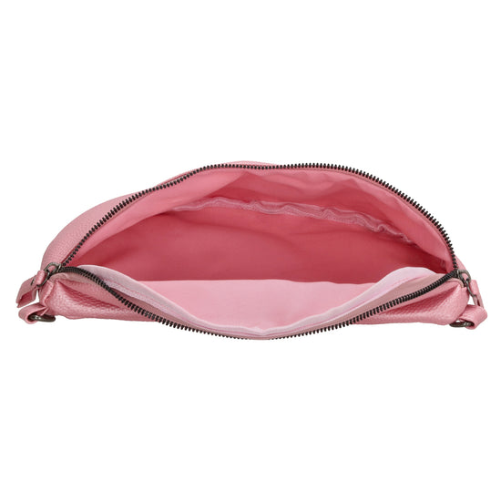 Bodybag 27,5 x 17cm in Lederoptik Rosa - leder-accessoires.com