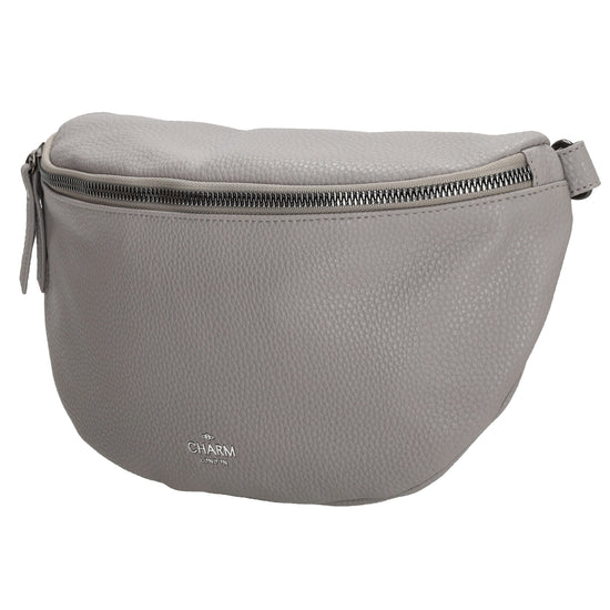 Bodybag 27,5 x 17cm in Lederoptik Grau - leder-accessoires.com
