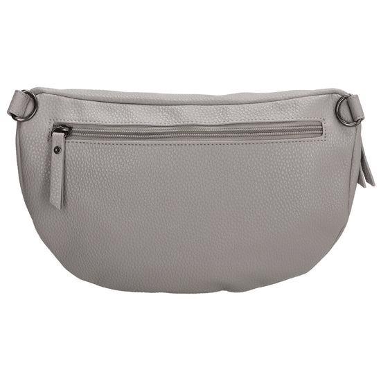Bodybag 27,5 x 17cm in Lederoptik Grau - leder-accessoires.com