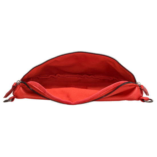 Bodybag 27,5 x 17cm in Lederoptik Rot - leder-accessoires.com