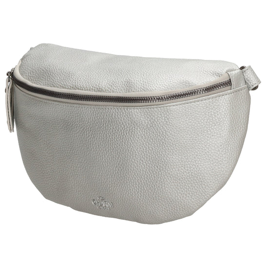 Bodybag 27,5 x 17cm in Lederoptik Silber - leder-accessoires.com