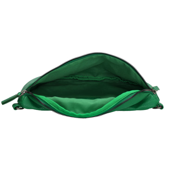 Bodybag 27,5 x 17cm in Lederoptik Grün - leder-accessoires.com