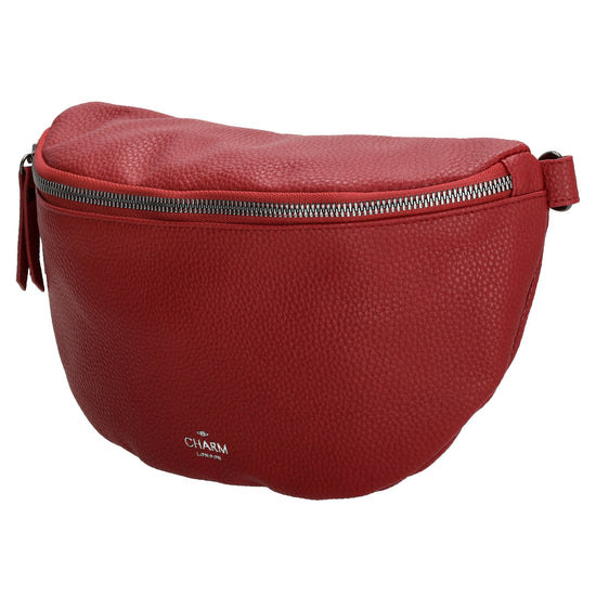 Bodybag 27,5 x 17cm in Lederoptik Dunkelrot - leder-accessoires.com