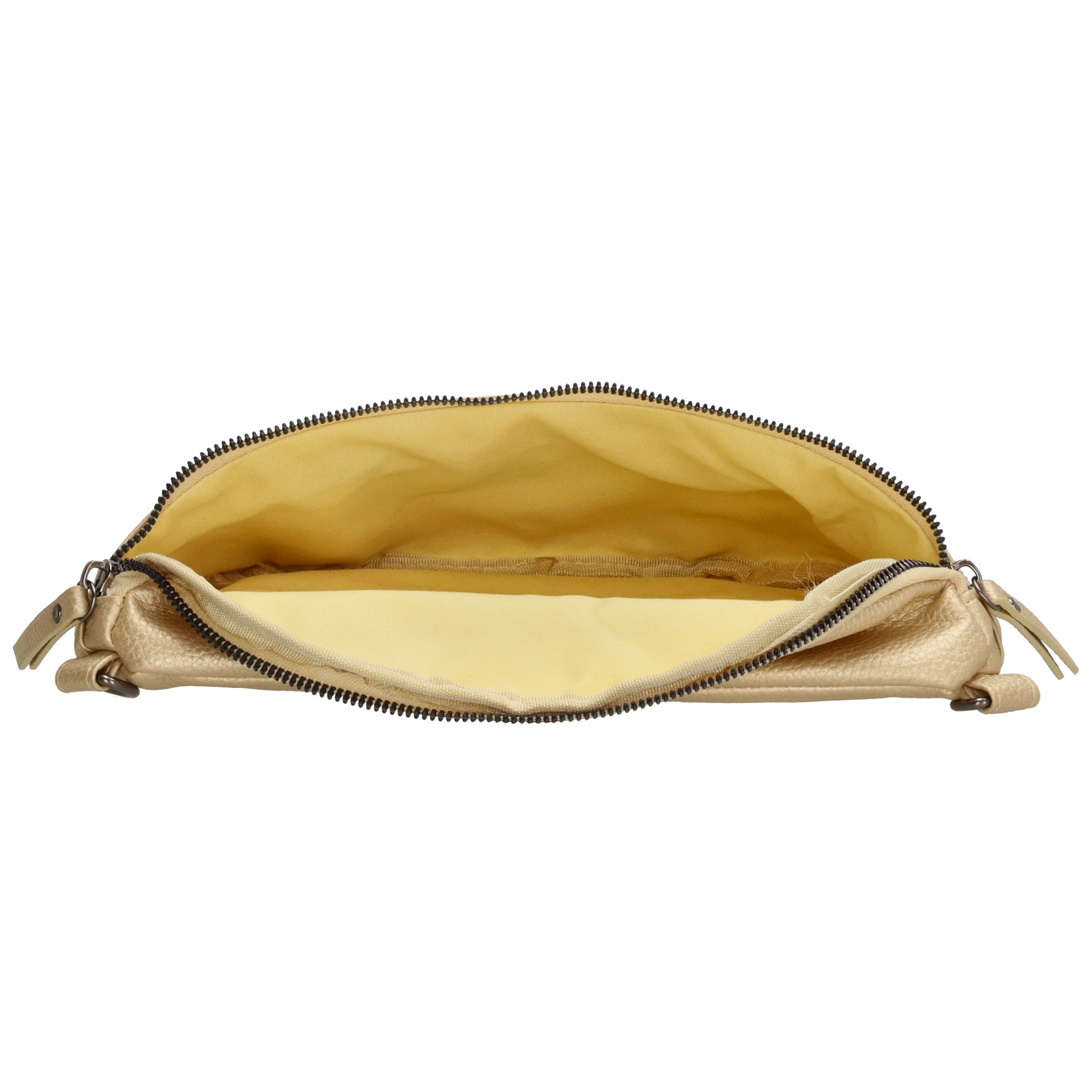 Bodybag 27,5 x 17cm in Lederoptik Gold - leder-accessoires.com