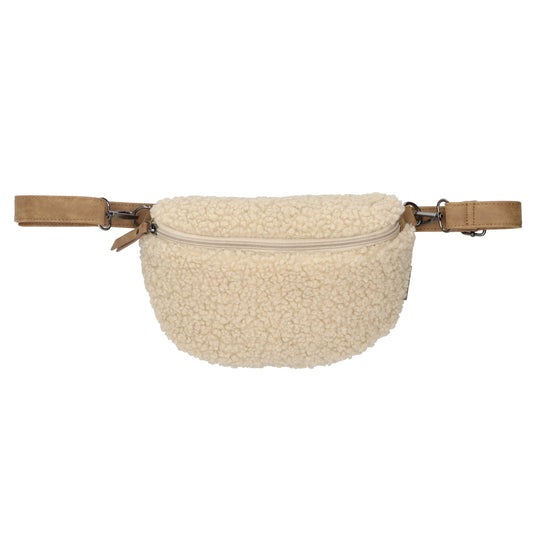 Bodybag Teddy 25x15cm in Beige mit Reißverschluss
