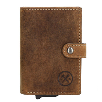 Safety Wallet 8x10cm Cognac kompakt mit RFID Schutz