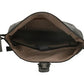 Rolltop Rucksack aus Leder in Schwarz mit Steckschloss