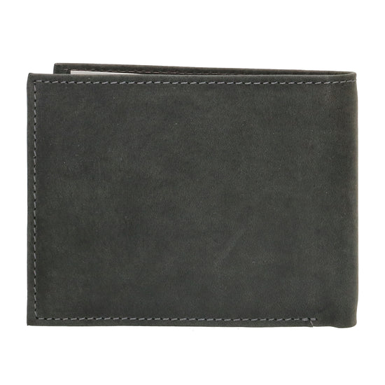 Geldbörse Querformat 12 x 9,5cm in Schwarz mit Riegel - leder-accessoires.com