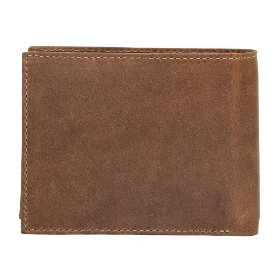 Geldbörse Querformat 12 x 9,5cm mit Riegel in Cognac aus Leder - leder-accessoires.com