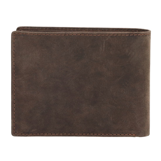 Geldbörse Querformat 12 x 9,5cm in Braun mit Riegel - leder-accessoires.com