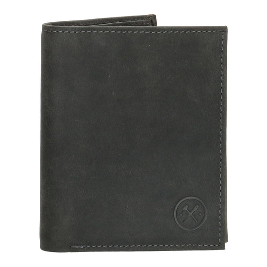 Geldbörse Hochformat 12 x 9cm mit Riegel in Schwarz aus Leder - leder-accessoires.com