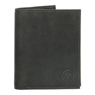 Lederbörse Hochformat 12x9xcm in Schwarz - leder-accessoires.com