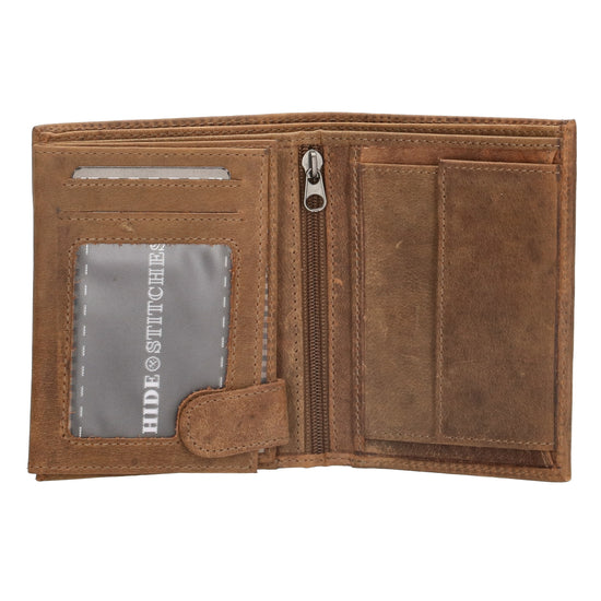 Lederbörse Hochformat 12x9xcm in Braun - leder-accessoires.com