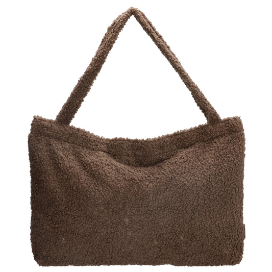 Teddyshopper 60x42cm in Braun|Dunkeltaupe mit Reißverschluss