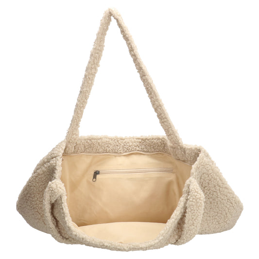 Teddyshopper 60x42cm in Beige mit Reißverschluss