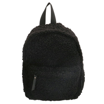 Teddyrucksack 23x31cm in Schwarz mit Reißverschluss